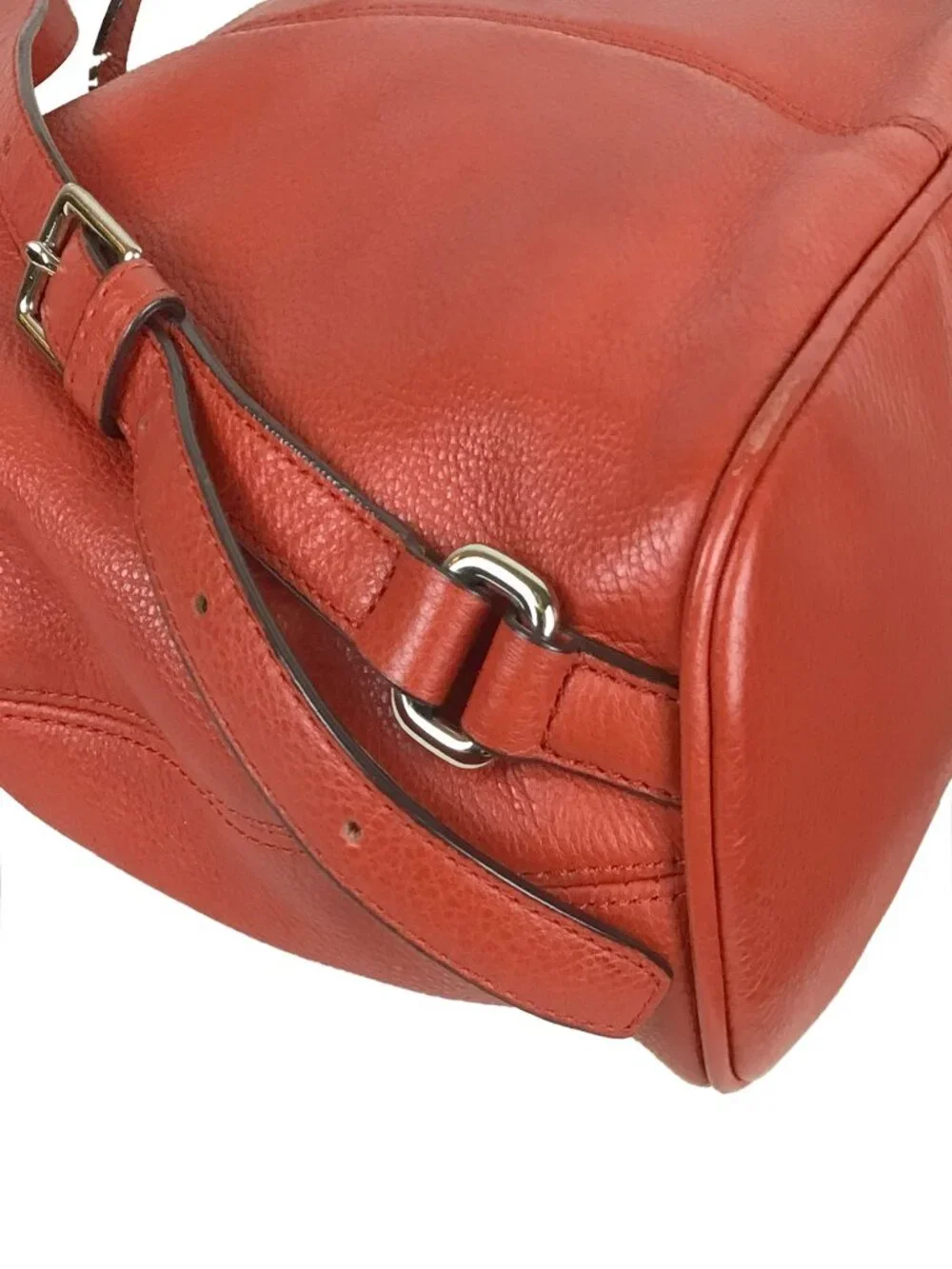 Coach Park Red Pebbled Leather Turnlock Sling Backpack